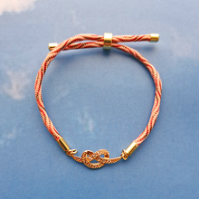 Kelly Love Knot 2 Metallic Corded Slider Bracelet