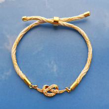 Kelly Love Knot 2 Metallic Corded Slider Bracelet