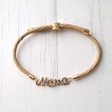 Kelly Mama Metallic Corded Slider Bracelet