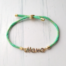 Kelly Mama Metallic Corded Slider Bracelet