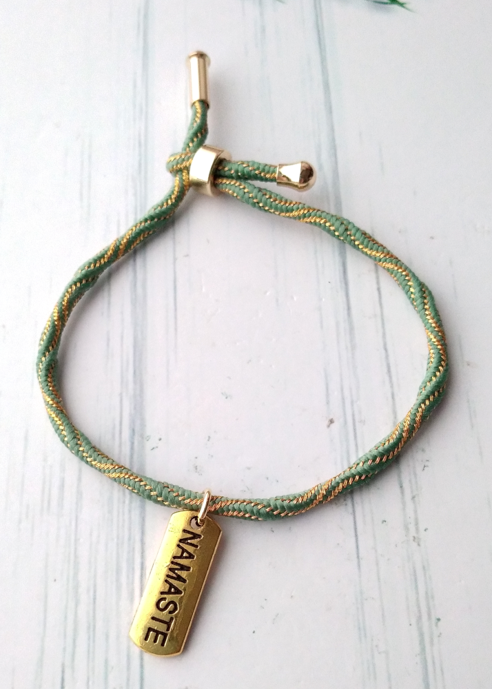 Kelly Namaste Metallic Corded Slider Bracelet
