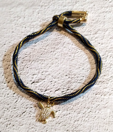 Kelly Jeweled Pawikan Metallic Corded Slider Bracelet