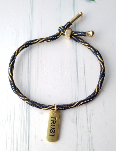 Kelly Trust Metallic Corded Slider Bracelet