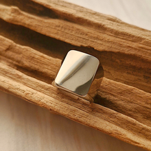 Large Square Signet Ring Silver
