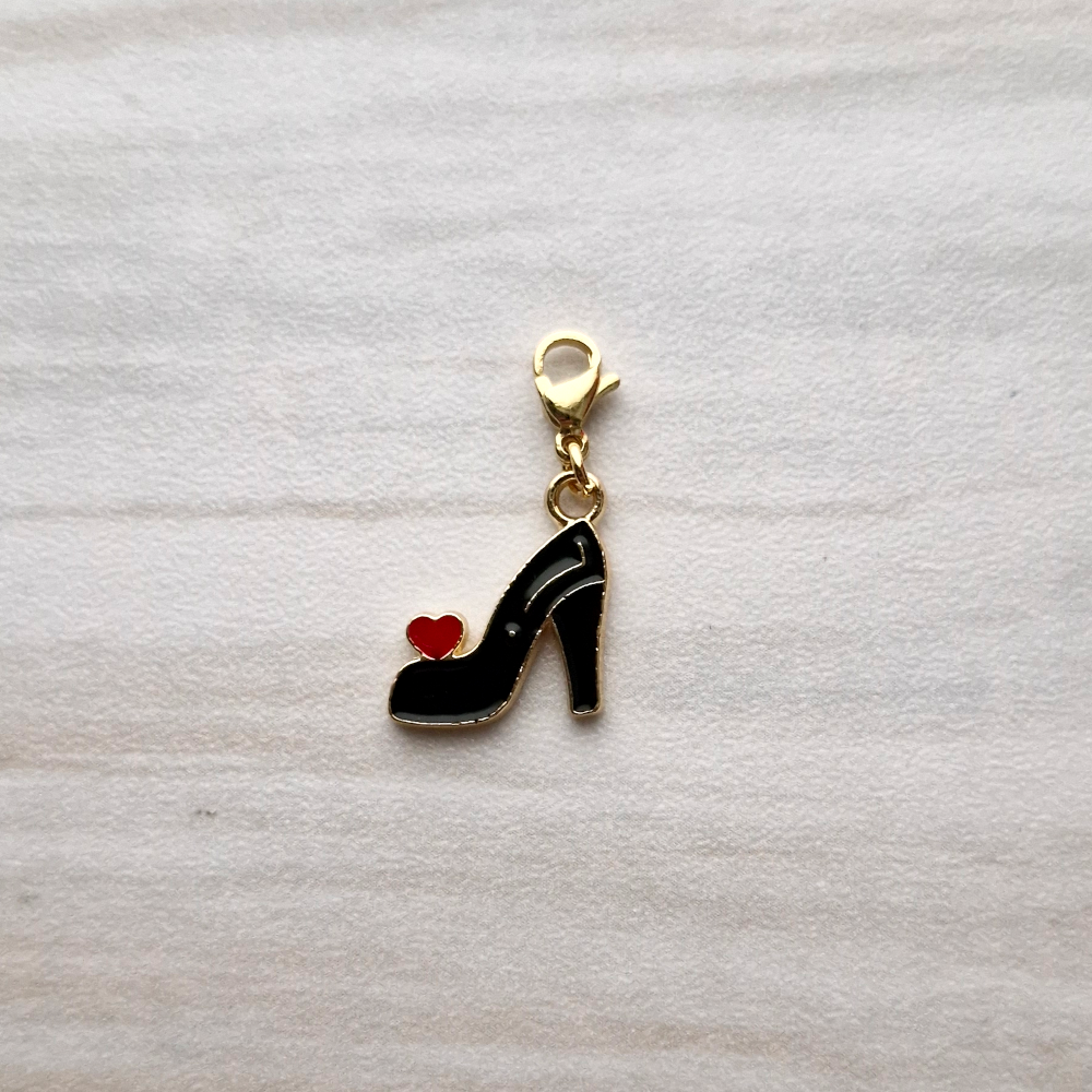 Love Black Heels Charm