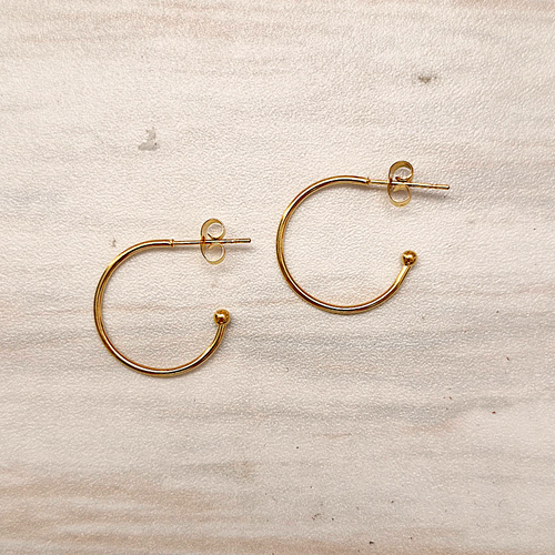 Medium Hoop Style Stud Earrings
