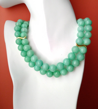 Mint Green Jade Double Strand Necklace