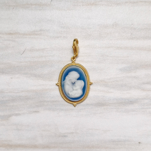 Mother and Child Gemstone Cameo Pendant