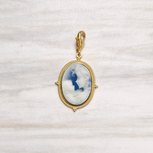 Mother and Child Gemstone Cameo Pendant