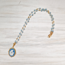Mother and Child Gemstone Cameo Pendant