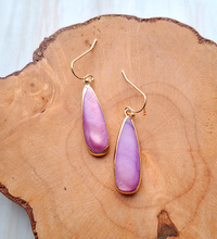Colored Mother of Pearl Single Drop Earrings