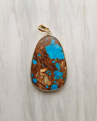 Ocean Jasper Bronzite Pendant