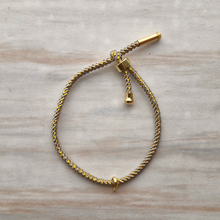 Olivia Gold Metallic Cord Slider Bracelet