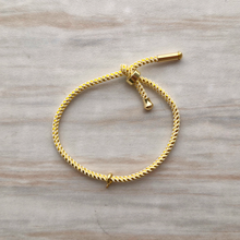 Olivia Gold Metallic Cord Slider Bracelet