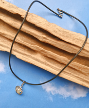 Orbit Gemstone Necklace Silver Tone