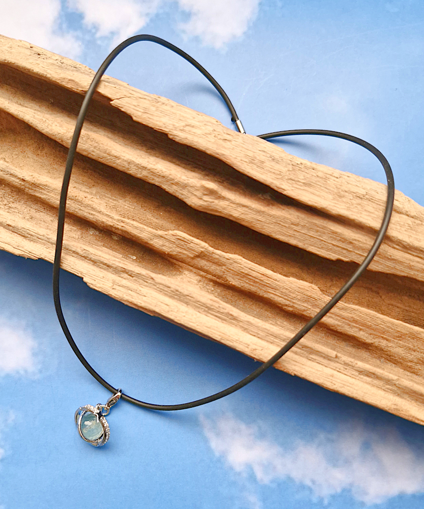 Orbit Gemstone Necklace Silver Tone Alchemista