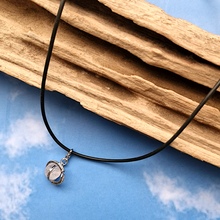 Orbit Gemstone Necklace Silver Tone