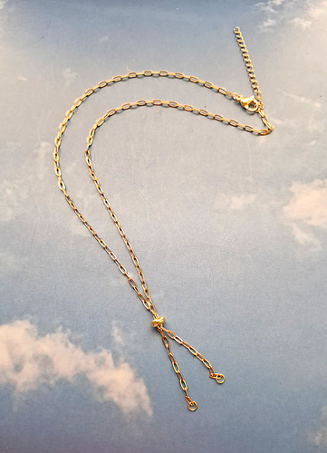 Paperclip Style Slider Necklace