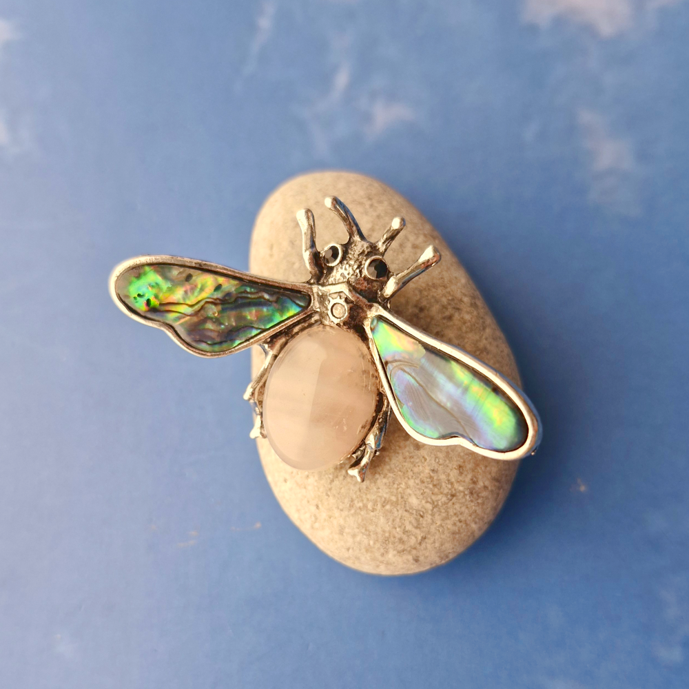 Moth Jeweled Brooch
