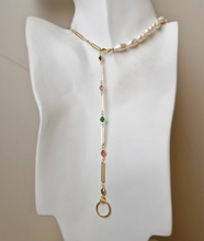 Pearl and Paperclip Chain Necklace