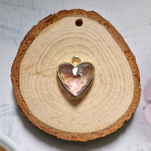 Rim Set Heart Gemstone Charm