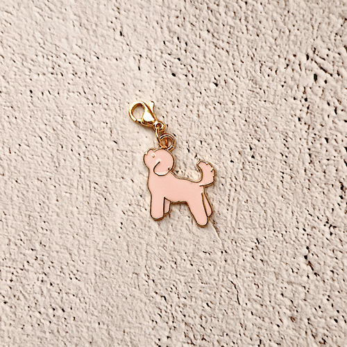 Pink Puppy Dog Charm