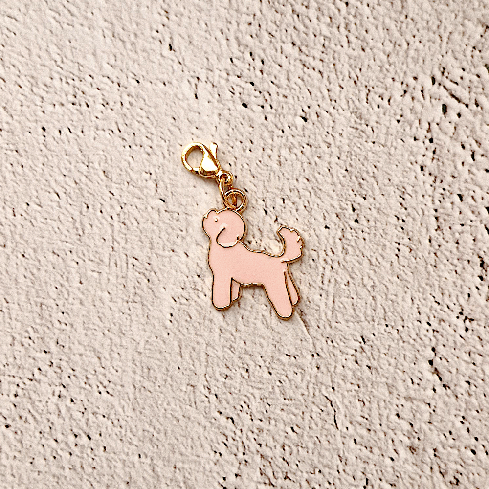 Pink Puppy Dog Charm