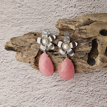 Plumeria Pearl Stud with Detachable Dangles Earrings