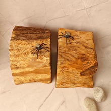 Reclaimed Wood with Spider Accent Bookends