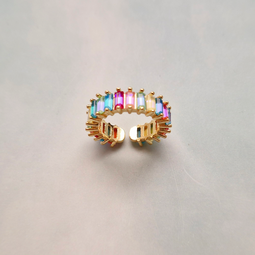 Rainbow 3 Eternity Ring