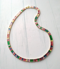 Rainbow Eternity Collarbone Necklace