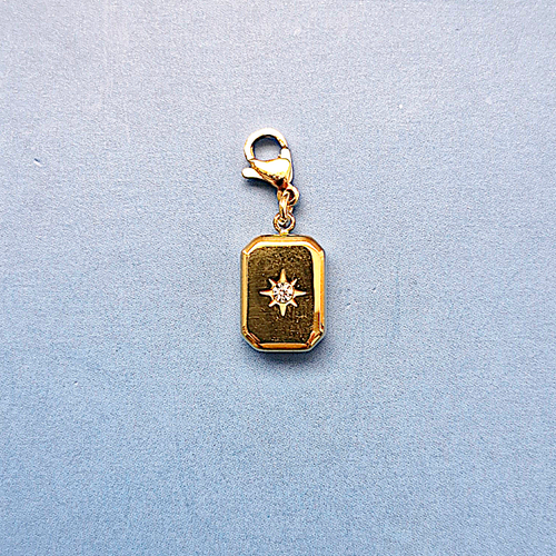 North Star Rectangular Charm Pendant