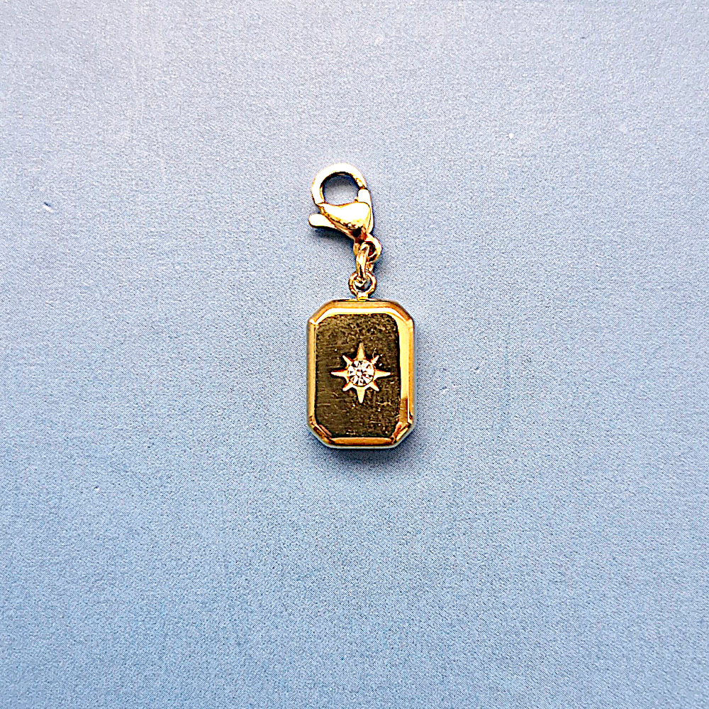 North Star Rectangular Charm Pendant