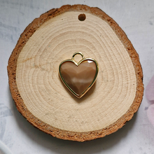 Rim Set Heart Gemstone Charm
