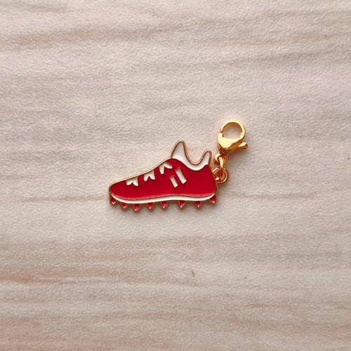 Red Football Cleats Charm