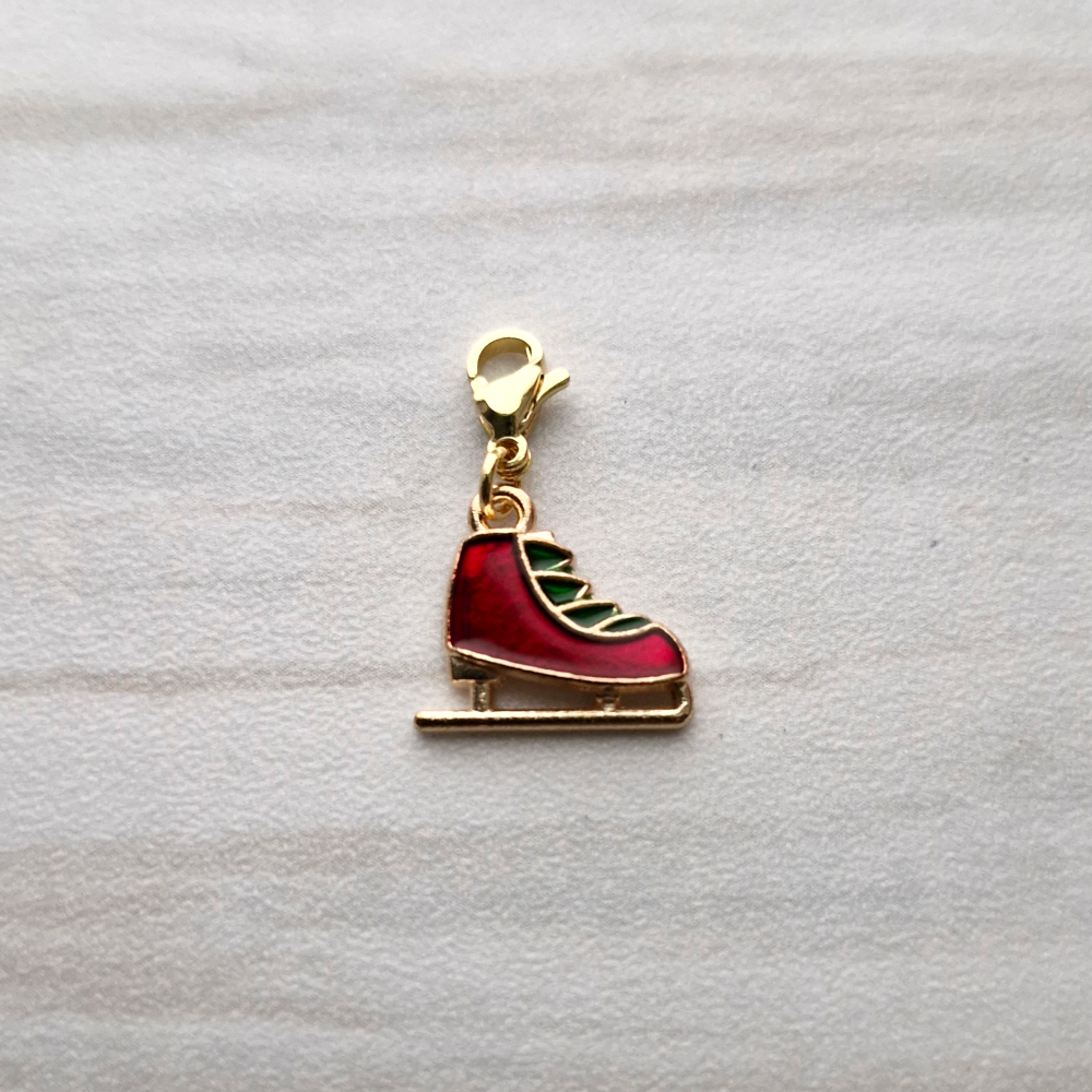 Red Ice Skates Charm