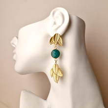 Ribbed Leaf Earrings