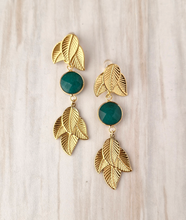 Ribbed Leaf Earrings