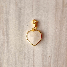 Rim Set Heart Gemstone Charm