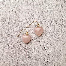 Cabochon Heart Single Drop Earrings