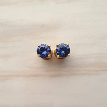 Blue Sapphire and White Topaz Separates Earrings