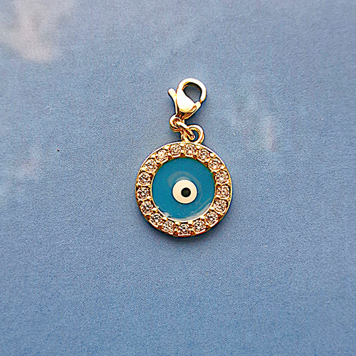 Round Haloed Evil Eye Charm