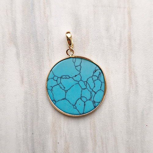 Round Turquoise Pendant