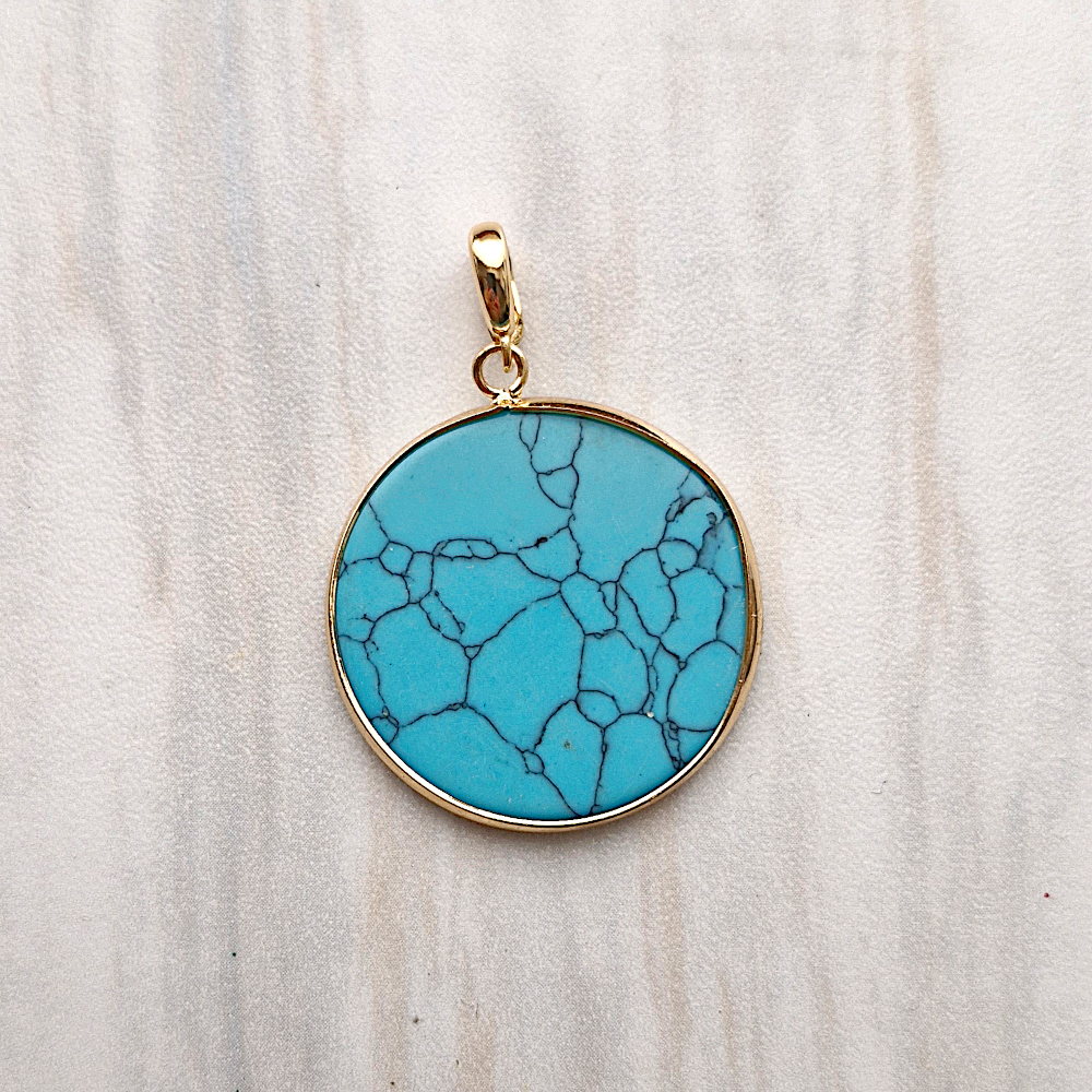 Round Turquoise Pendant