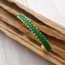 Scallop Stingray Leather Cuff
