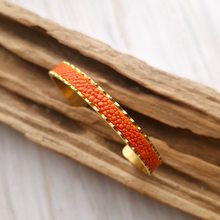 Scallop Stingray Leather Cuff