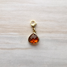 Small Multicolor Pear Shape Glass Charm