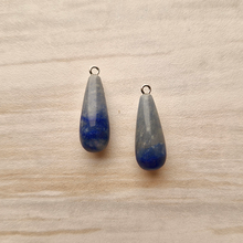 Sodalite Cabochon Briolette Drop Dangles