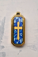Stained Glass Cross Bar Pendant