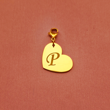 Gold Heart Charm for Engraving
